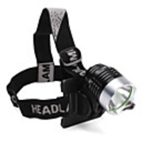 Super Bright Stainless Steel 3 Modes Rechargeable Headlamp with Cree T6 LED