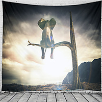 Supercritical Life Wall Tapestry Art Decor Blanket Curtain Hanging Home Bedroom Living Room Decoration Upside Down miniinthebox