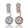 surgical stainless steel belly button rings 14g cz navel rings belly rings belly piercing for women girls body piercing jewelry rose gold silver