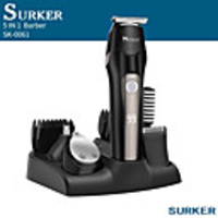 Surker Electric Hair Trimmer Sk-0061 5 In 1 Hair Clipper Beard Trimmer Nose Trimmer Electric Shaver Razor Rechargeable Led