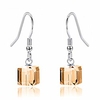 swarovski crystal cube drop dangle earrings for women fashion 14k gold plated hypoallergenic jewelry (light topaz)
