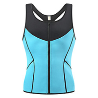 Sweat Vest Waist Trainer Vest Neoprene Tank Top Sports Neoprene Exercise Fitness Gym Workout Workout Zipper Stretchy Weight Loss Tummy Fat Burner Hot Sweat For Men Abdomen