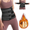 Sweat Waist Trimmer Neoprene Waist Trainer Shaper Slimming Belt Adjustable Waist Belt Sports Neoprene Home Workout Yoga Fitness Adjustable Tummy Control Weight Loss Tummy Fat Burner For Men Women