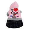 Sweet Candy Style Hoodie with Denim Skirt for Dogs (XS-XL,  Pink)