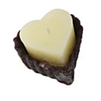 Sweet Chocolat Heart Shape Candle Brown For Your Love (Color Randomly Sent)