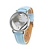 Sweet Heart Girl Women Watch Azure Watchband Silver Dial Plate 9729-1