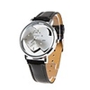 Sweet Heart Girl Women Watch Black Watchband Ren Silver Plate 9729-1