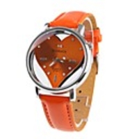 Sweet Heart Girl Women Watch Orange Watchband Orange Dial Plate 9729-1
