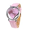 Sweet Heart Girl Women Watch Pick Watchband Pink Dial Plate 9729-1