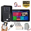SY908BMJLP11 With 9 Inch Wifi Wireless Video Door Phone Doorbell Intercom System with Wired Fingerprint RFID AHD 1080P Door Access Control System Support Remote APP unlocking RecordingSnapshot