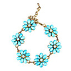 Symmetric Lily Alloy Plating Resin Bracelet