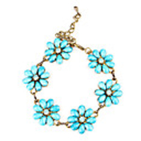 Symmetric Lily Alloy Plating Resin Bracelet