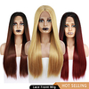 Synthetic Lace Front Wig 26inch Blonde Long Straight Ombre Brown Red Hair Free Part Heat Resistant Daily Use Free Cap miniinthebox
