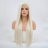 Synthetic Lace Front Wig Body Wave Kardashian Side Part Lace Front Wig Blonde Long Platinum Blonde Synthetic Hair 24 inch Women