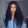 Synthetic Lace Front Wig Curly Layered Haircut Lace Front Wig Long Black1B Dark Brown Synthetic Hair 26 inch Women