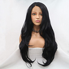 Synthetic Lace Wig Body Wave Style 20 22 24 inch Black Asymmetrical 132.5 lace front Wig Women