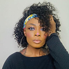 Synthetic Wig Afro Curly Asymmetrical Wig Short Black Synthetic Hair Women