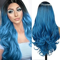 Synthetic Wig Afro Curly Deep Wave Middle Part Wig Medium Length A10 A11 A12 A13 A14 Synthetic Hair Women