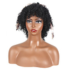 Synthetic Wig Afro Curly Layered Haircut Wig Short Natural Black Synthetic Hair Women