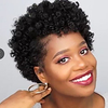 Synthetic Wig Afro Curly Short Bob Middle Part Wig Short Natural Black 1B Synthetic Hair Women