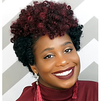 Synthetic Wig Afro Curly Short Bob With Bangs Wig Short Black / Dark Wine Synthetic Hair Women