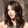 Synthetic Wig Body Wave Asymmetrical Wig Long Brown Synthetic Hair 20 inch Women