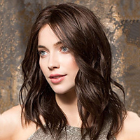 Synthetic Wig Body Wave Asymmetrical Wig Long Brown Synthetic Hair 20 inch Women