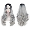 Synthetic Wig Body Wave Body Wave Wig Long Grey Synthetic Hair Women
