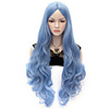 Synthetic Wig Cosplay Wig Wavy Body Wave Body Wave Wig Very Long Blue Synthetic Hair Women