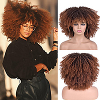Synthetic Wig Curly Afro Curly Asymmetrical Wig Short A15 A16 A10 A11 A12 Synthetic Hair Women