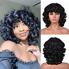 Synthetic Wig Curly Afro Curly Asymmetrical Wig Short A15 A16 A10 A11 A12 Synthetic Hair Women