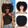 Synthetic Wig Curly Afro Curly Asymmetrical Wig Short Light Blonde Light Brown Silver grey Black / Burgundy Red / Brown Synthetic Hair Women