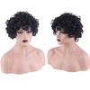 Synthetic Wig Curly Asymmetrical Wig Short Grey Synthetic Hair Women