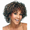 Synthetic Wig Curly Curly Asymmetrical Wig Short Medium Brown Synthetic Hair Women