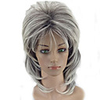Synthetic Wig Curly Curly Layered Haircut Wig Medium Length Grey Synthetic Hair Women