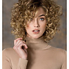 Synthetic Wig Curly Curly Side Part Wig Blonde Short Blonde Synthetic Hair Women