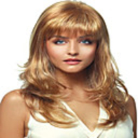 Synthetic Wig Curly Curly Wig Blonde Medium Length Blonde Synthetic Hair Women