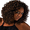 Synthetic Wig Curly Curly Wig Medium Length Brown Synthetic Hair Women