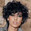 Synthetic Wig Curly Curly Wig Short Jet Black Synthetic Hair Women