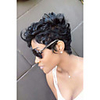 Synthetic Wig Curly Jerry Curl Curly Jerry Curl Wig Short Black1B Synthetic Hair Women