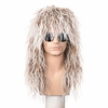 Synthetic Wig Curly Layered Haircut Wig Medium Length Blonde Natural Black White Black Synthetic Hair Men
