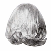 Synthetic Wig Curly Middle Part Wig Short Silver grey Synthetic Hair Women