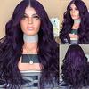 Synthetic Wig Curly Middle Part Wig Very Long Purple Synthetic Hair Women