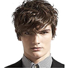 Synthetic Wig Curly Short Bob Side Part Wig Short Light Blonde Brown Synthetic Hair Men