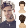 Synthetic Wig Curly Short Bob Wig Short Brown Synthetic Hair Men