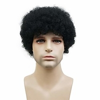 Synthetic Wig Curly Short Bob Wig Short Light Brown Dark Brown Black Synthetic Hair Men