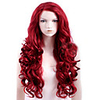 Synthetic Wig Curly Side Part Wig Long Red Synthetic Hair Women