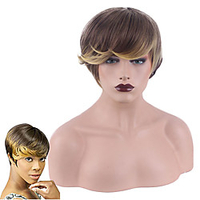 Synthetic Wig Curly Side Part Wig Short A1 Synthetic Hair Men