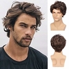 Synthetic Wig Curly Side Part Wig Short Light Brown Brown / Burgundy Black / White Kanekalon Women