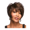 Synthetic Wig Curly with Baby Hair Wig Long Soft Black Synthetic Hair 8-10 inch Women